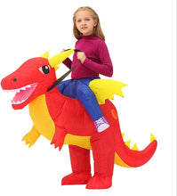 Load image into Gallery viewer, Kids Inflatable Costume, Dinosaur T-REX Costumes with LED Light(Red) SHINYOU