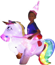 Load image into Gallery viewer, Kids Inflatable Costume, Unicorn Costumes with LED Light SHINYOU