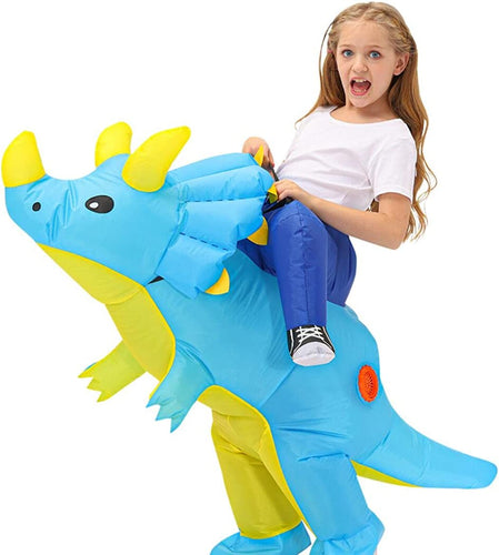 Kids Inflatable Costume, Dinosaur T-REX Costumes with LED Light（Blue） SHINYOU