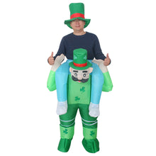 Load image into Gallery viewer, ST Patrick&#39;s Day Adult luminous  Inflatable Leprechaun Costume With LED Light for Man And Women SHINYOU
