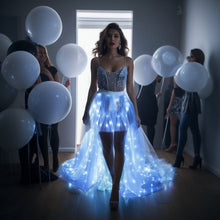 Load image into Gallery viewer, Women Tulle Tutu Skirts Adult A Line Rave Outfit Skirt LED Light Up Costumes Halloween SHINYOU
