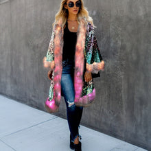 Charger l'image dans la galerie, LED Light up Sequin Coat for Women Flash Sparkly Jacket Rave Costume Music Festival Outfits Parties Halloween Holiday SHINYOU