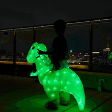 Load image into Gallery viewer, Kids Inflatable Costume, Dinosaur T-REX Costumes with LED Light(Green) SHINYOU