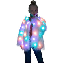 Load image into Gallery viewer, SHINYOU Girls Winter Warm Coat Faux Fur Coat LED Light Up Jacket Chirstmas Costume Gift SHINYOU