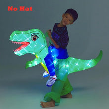 Load image into Gallery viewer, Kids Inflatable Costume, Dinosaur T-REX Costumes with LED Light(Green) SHINYOU