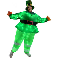 Load image into Gallery viewer, Adult luminous Green Inflatable  Costume With LED Light For ST Patrick&#39;s Day（Women） SHINYOU
