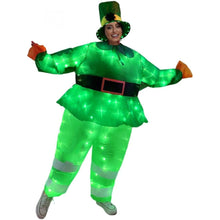 Load image into Gallery viewer, Adult luminous Green Inflatable Costume With LED Light For ST Patrick's Day(Women) SHINYOU