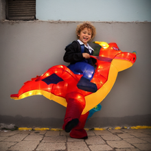 Load image into Gallery viewer, Kids Inflatable Costume, Dinosaur T-REX Costumes with LED Light(Red) SHINYOU