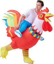 Load image into Gallery viewer, Inflatable Chicken Costume Rooster Adult Light Up Cosplay Halloween Costume for Man Women SHINYOU