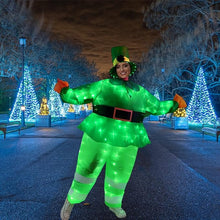 Load image into Gallery viewer, Adult luminous Green Inflatable Costume With LED Light For ST Patrick's Day(Women) SHINYOU