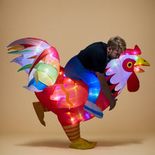 Load image into Gallery viewer, Inflatable Chicken Costume Rooster Adult Light Up Cosplay Halloween Costume for Adult and Kid SHINYOU