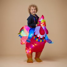 Load image into Gallery viewer, Inflatable Chicken Costume Rooster Adult Light Up Cosplay Halloween Costume for Adult and Kid SHINYOU