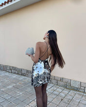 Load image into Gallery viewer, Spring Summer Party Sequin Sleeveless Mini Dress Women Sexy Halter Backless Lace Up Slim Dresses SHINYOU