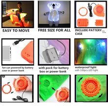 Load image into Gallery viewer, Adult Inflatable Christmas Tree Costume, Blow Up Costume with LED Light for Christmas Party SHINYOU