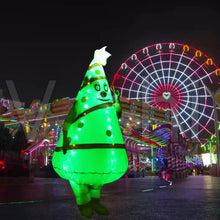 Load image into Gallery viewer, Adult Inflatable Christmas Tree Costume, Blow Up Costume with LED Light for Christmas Party SHINYOU