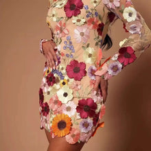 Load image into Gallery viewer, Three-dimensional Flower Dress for Women Sexy Dress with Hip Wrap Spring Summer Party Dress Holiday Women's Clothing Vestidos SHINYOU