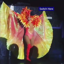 Load and play video in Gallery viewer, LED isis wings glow light up belly dance costumes（2 color)
