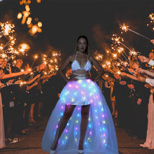 Load image into Gallery viewer, Women Tulle Tutu Skirts Adult A Line Rave Outfit Skirt Smart LED Light Up Costumes Halloween SHINYOU