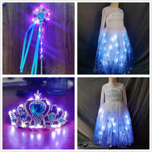 Load image into Gallery viewer, Elsa Princess Costume Light Up Dress Halloween Carnival Cosplay Birthday Party Dress SHINYOU

