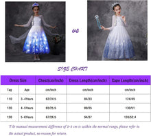 Load image into Gallery viewer, Elsa Princess Costume Light Up Dress Halloween Carnival Cosplay Birthday Party Dress SHINYOU