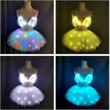 Load image into Gallery viewer, Tutu Skirt and Bra for Women with Smart LED Light Up Neon Tulle Tutu Skirt Rave Halloween Party SHINYOU
