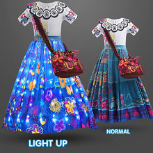 Load image into Gallery viewer, Girls Encanto Mirabel Dress Princess Costume | Light Up Dress Halloween Carnival Cosplay Birthday Party Dress SHINYOU