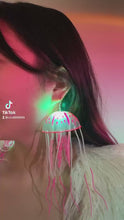 Load and play video in Gallery viewer, LED light up female jellyfish earrings
