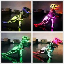 Load image into Gallery viewer, Adult Dinosaur Costumes, Inflatable T-Rex Dinosaur Halloween Blow Up With Voice Control LED Lights,Cosplay SHINYOU