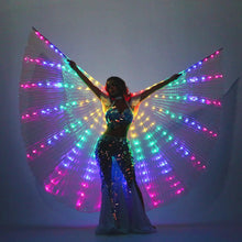 Lade das Bild in den Galerie-Viewer, LED isis wings glow light up belly dance costumes(Rainbow ) SHINYOU