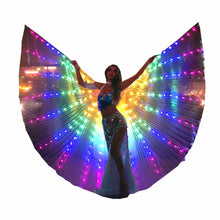 Lade das Bild in den Galerie-Viewer, LED isis wings glow light up belly dance costumes(Rainbow ) SHINYOU