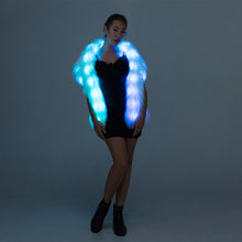 Load image into Gallery viewer, Long Women Faux Fur Collar, Winter Warm Wrap Stole wool Scarf led light up Shawl Shrug SHINYOU