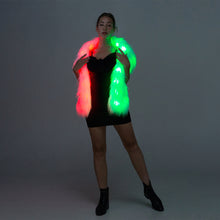 Load image into Gallery viewer, Long Women Faux Fur Collar, Winter Warm Wrap Stole wool Scarf led light up Shawl Shrug SHINYOU