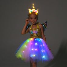 Load image into Gallery viewer, Golden Unicorn Costume Dress Up for Little Girls SHINYOU
