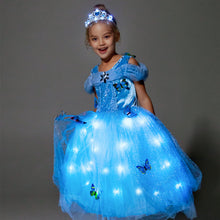 Load image into Gallery viewer, Girls Princess Dress LED Light UP Costume Dresses SHINYOU