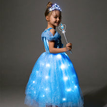Load image into Gallery viewer, Girls Princess Dress LED Light UP Costume Dresses SHINYOU

