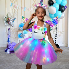 Load image into Gallery viewer, Little Girls Unicorn Costume  |  Flower dress light color SHINYOU
