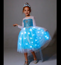 Load image into Gallery viewer, Elsa Dress Costumes Princess Dress Snow Queen Light Up Dress SHINYOU