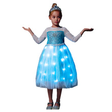 Load image into Gallery viewer, Elsa Dress Costumes Princess Dress Snow Queen Light Up Dress SHINYOU
