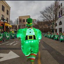 Load image into Gallery viewer, Adult luminous Green Inflatable Leprechaun Costume With LED Light For ST Patrick's Day SHINYOU