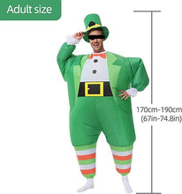 Load image into Gallery viewer, Adult luminous Green Inflatable Leprechaun Costume With LED Light For ST Patrick's Day SHINYOU