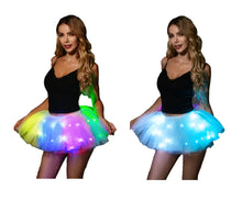 Lade das Bild in den Galerie-Viewer, Women Tutu Skirt LED Light Up Ballet Dance Running Skirt SHINYOU
