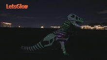 Load and play video in Gallery viewer, Adult and Kid Dinosaur Costumes, Inflatable T-Rex Dinosaur Halloween Blow Up  LED ,Parent-child outfit
