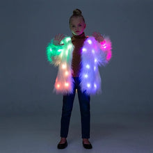 Load image into Gallery viewer, SHINYOU Girls Winter Warm Coat Faux Fur Coat LED Light Up Jacket Chirstmas Costume Gift SHINYOU
