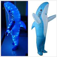 Charger l&#39;image dans la galerie, Adult and Kid Blue Shark Inflatable Costumes… SHINYOU
