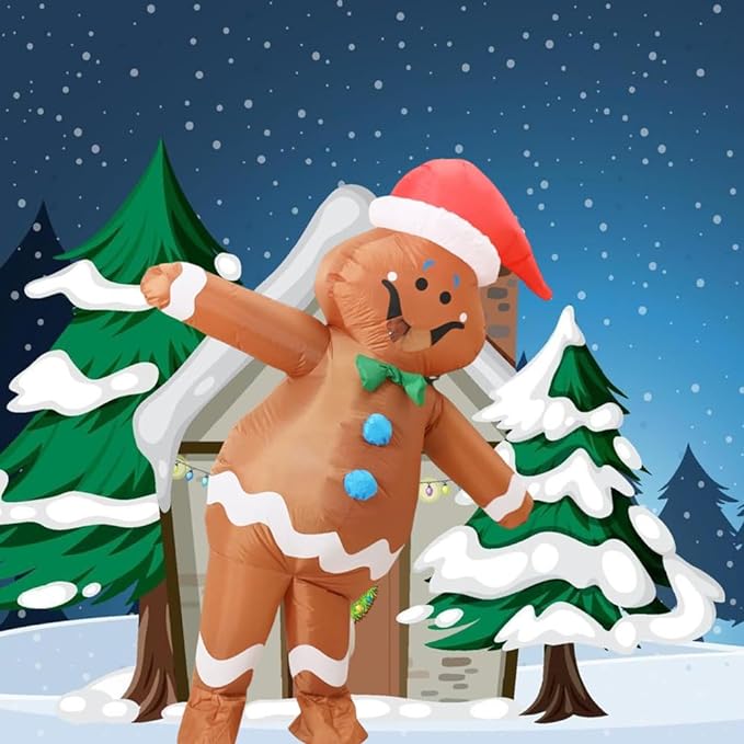 Adult inflatable Costumes Gingerbread Man Halloween Christmas – SHINYOU
