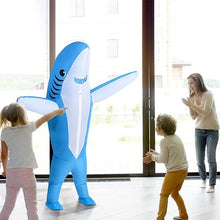 Cargar imagen en el visor de la galería, Adult and Kid Blue Shark Inflatable Costumes… SHINYOU
