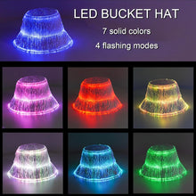 Load image into Gallery viewer, LED Rave Bucket Hat Light up Fisherman Cap, 7 Colors Glow in the Dark Party Hats SHINYOU
