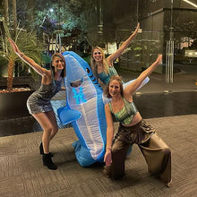 Cargar imagen en el visor de la galería, Adult and Kid Blue Shark Inflatable Costumes… SHINYOU
