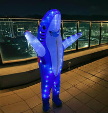 Cargar imagen en el visor de la galería, Adult and Kid Blue Shark Inflatable Costumes… SHINYOU
