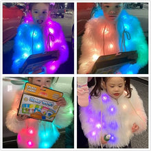 Load image into Gallery viewer, SHINYOU Girls Winter Warm Coat Faux Fur Coat LED Light Up Jacket Chirstmas Costume Gift SHINYOU
